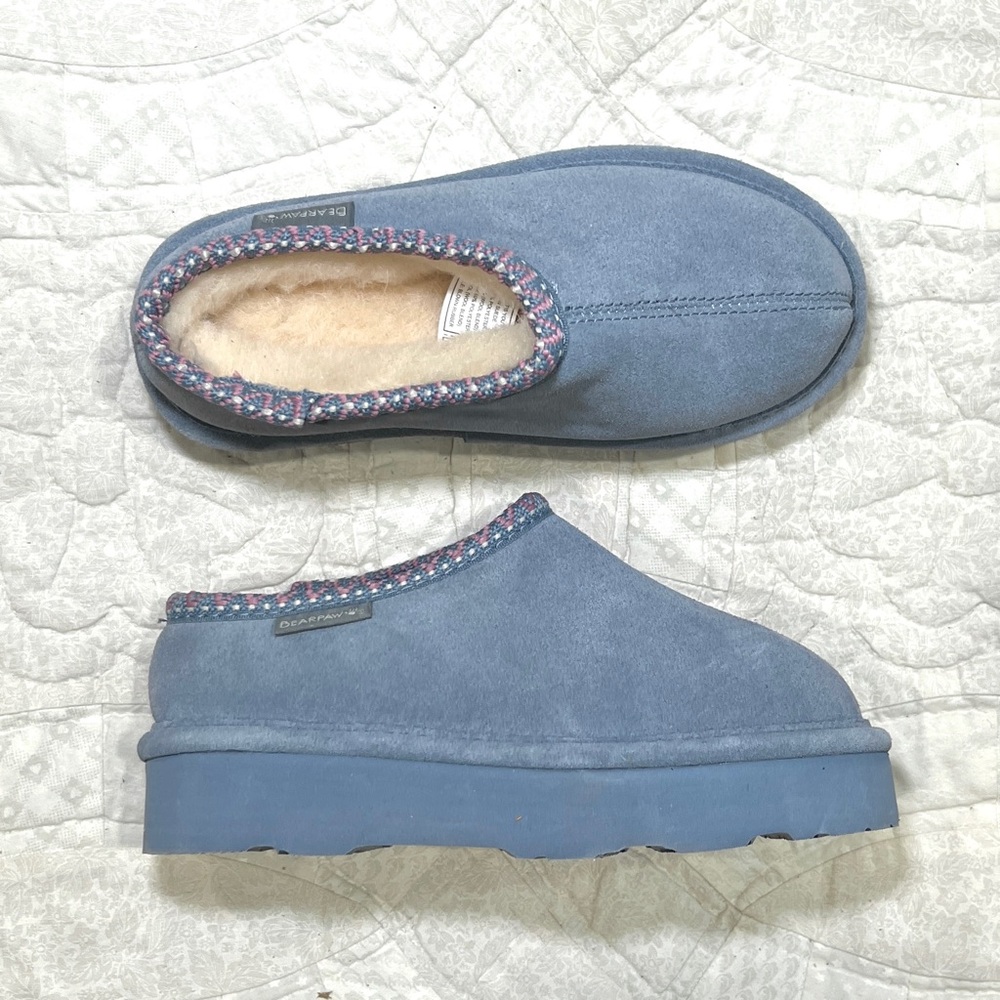 BearPaw Blue Kids Slippers